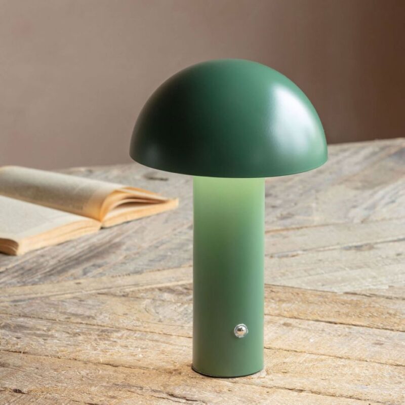 SOLANA GREEN DOME USB CHARGABLE LED TABLE LAMP