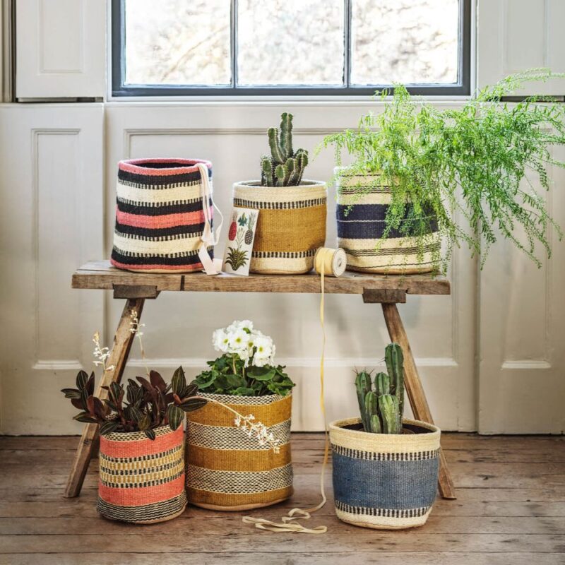 SET OF TWO JUTE BINS